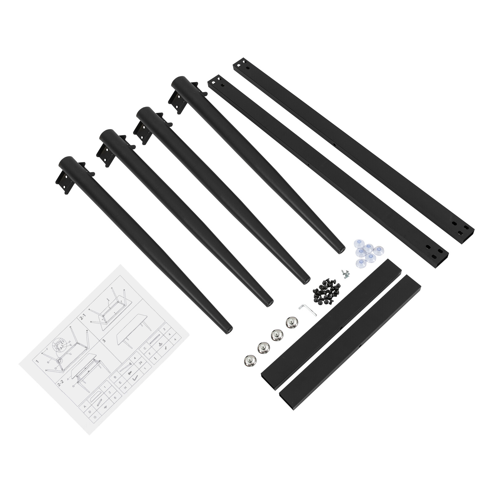 Metal Furniture Legs Industrial Metal Table Legs With Suction Cups Legs