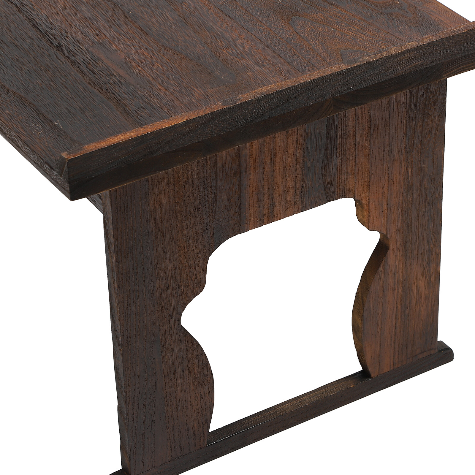 Antique 31.5*17.72*15.75in Walnut Color Iron& Wood Foldable Bed Laptop Tray Desk