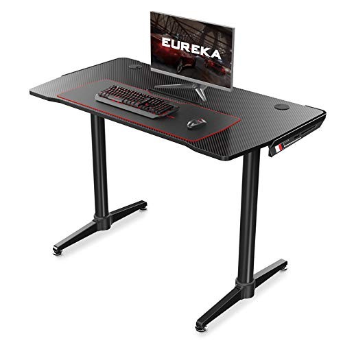 EUREKA ERGONOMIC 43 INCH CURVED GAMING DESK WITH MOUSE PAD - Scratch & Dent gallery