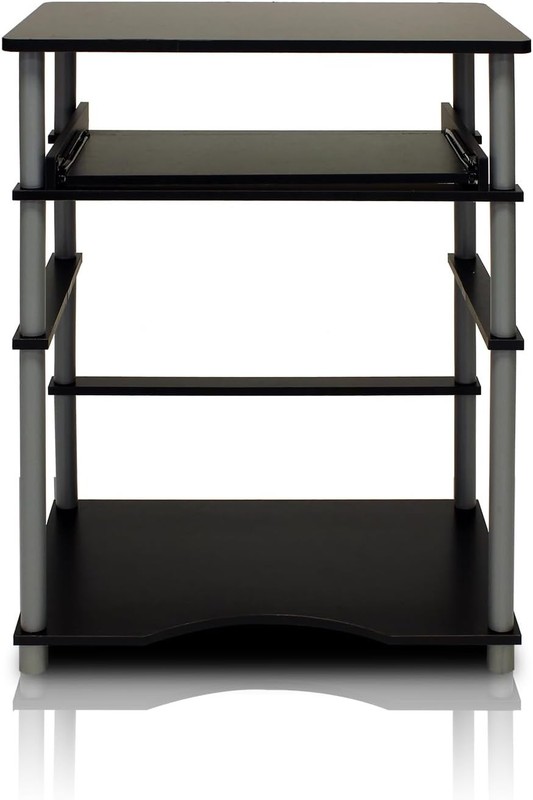 Home Laptop Notebook Computer Desk W/ Black/Grey Finish & Ergonomic Comfort gallery