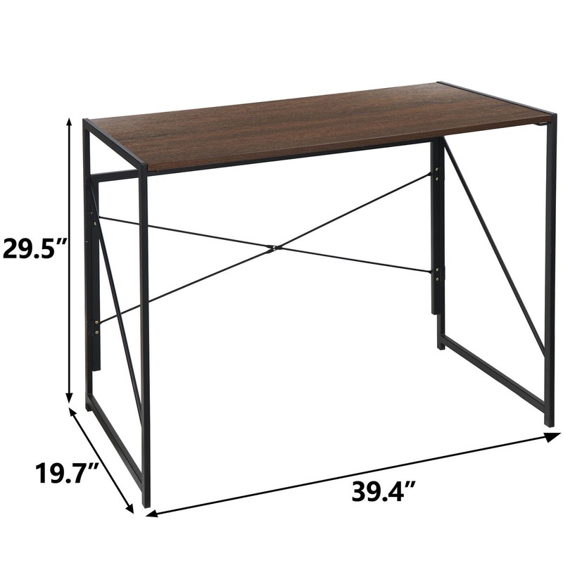 Foldable Desk Writing Computer Desk Home Office Pc Laptop Table Industrial Style