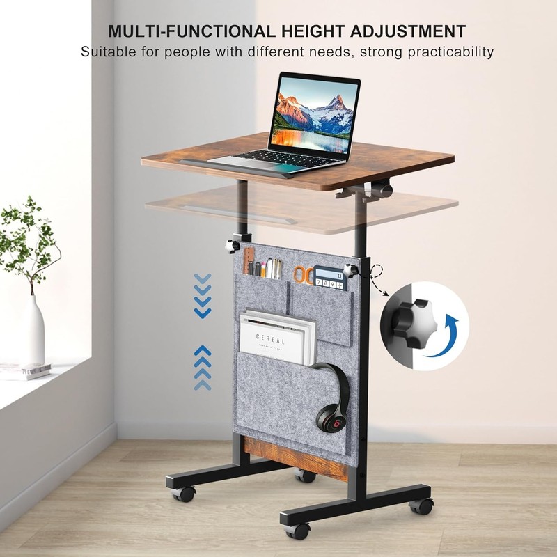 Height Adjustable Standing Desk with Storage Bag widths16 in Length 24 in, Po... gallery