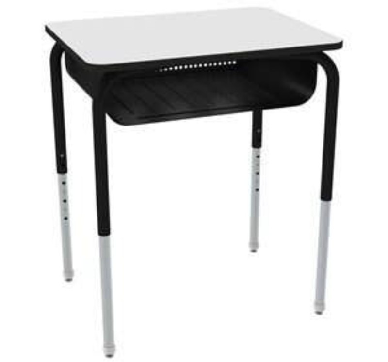 Structure Series Open Front Whiteboard Desk w/ Metal Book Box