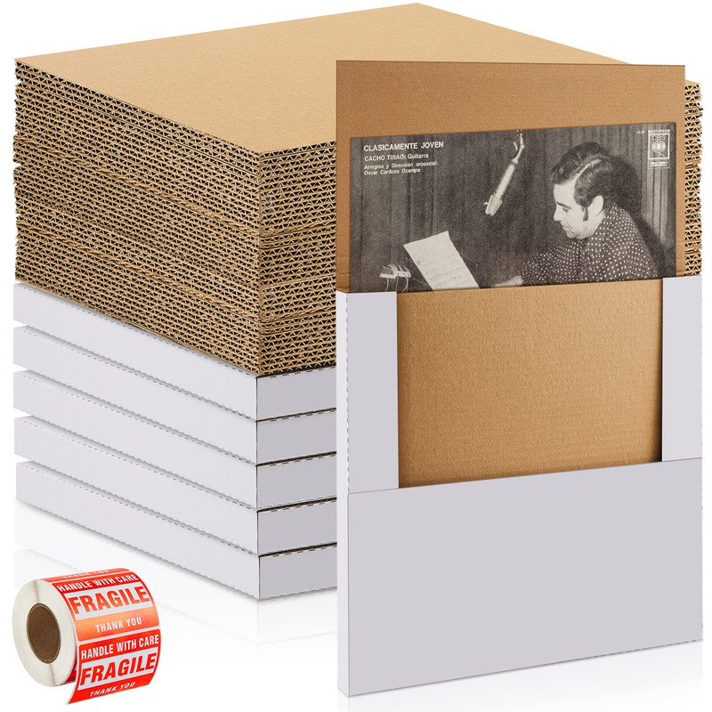 Henoyso 71 Pcs Vinyl Record Mailers Lp Boxes Set Include 20 Pcs 12.5 X 12.5 X 1