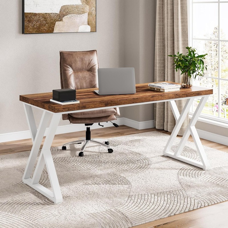 Tribesigns 55 Inch Large Simple Industrial Computer Desk Study Writing Table