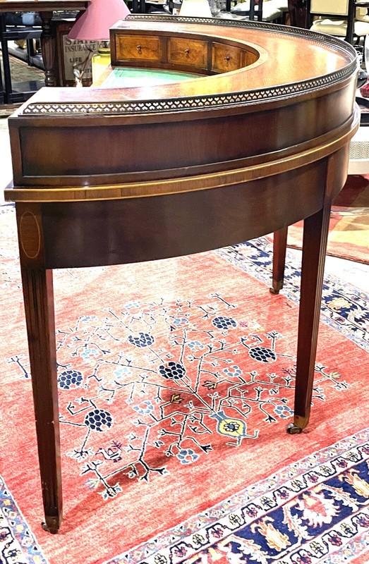 1151-801: Vintage Regency Demilune Carlton House Desk by J. Zonon gallery