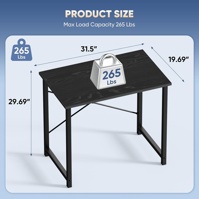 DUMOS 32 Inch Office Small Computer Desk Modern Simple Style Writing Study Work gallery