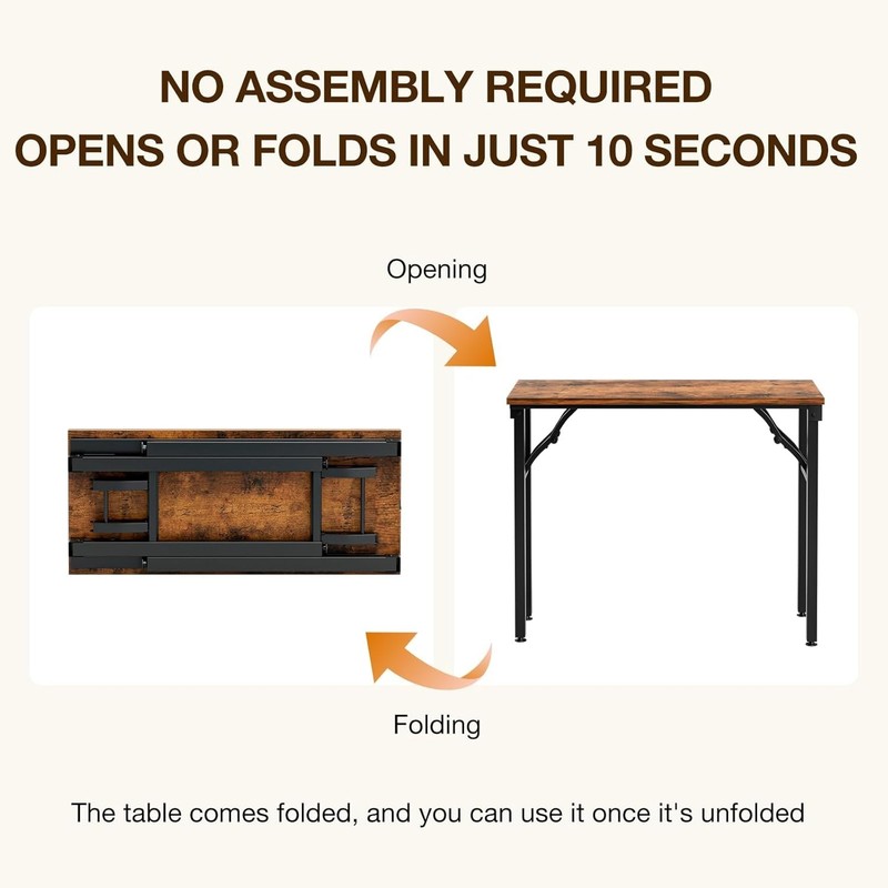 Small Computer Desk Folding Table - 35.8" Foldable Office Desk, No Assembly gallery