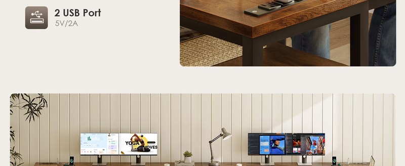 63 inch L Shaped Computer Desk with Drawers, Reversible Computer Desk with gallery
