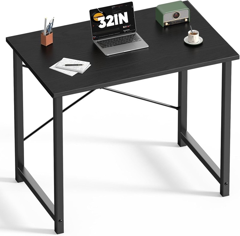 32 Inch Small Computer Desk Writing Study Table Home Office Modern Wood Black
