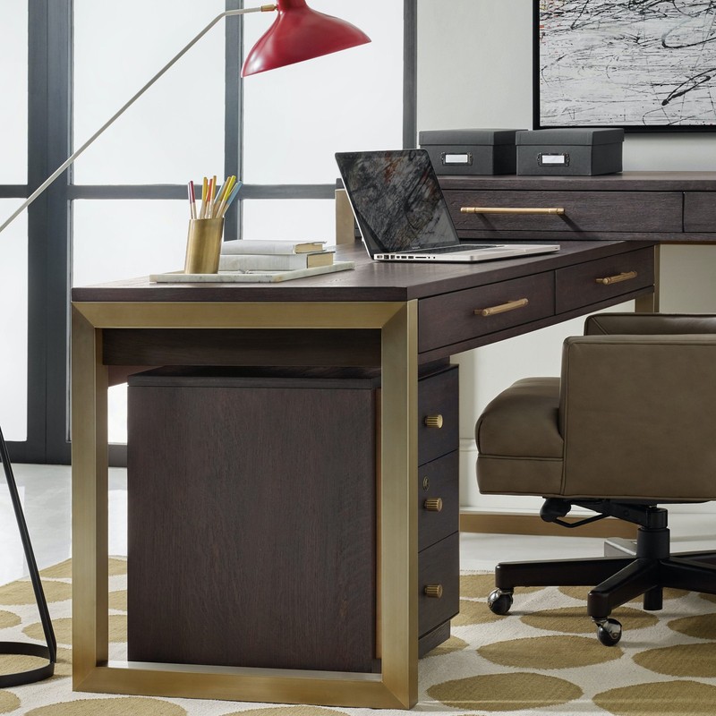 Hooker Furniture 1600-10468-DKW Curata 68″W Urban Modern 30″H – Brown