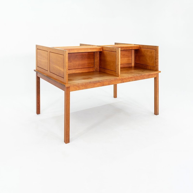 1990 Thomas Moser Library Desk in Solid Cherry Hardwood 72×48 in 2x Available