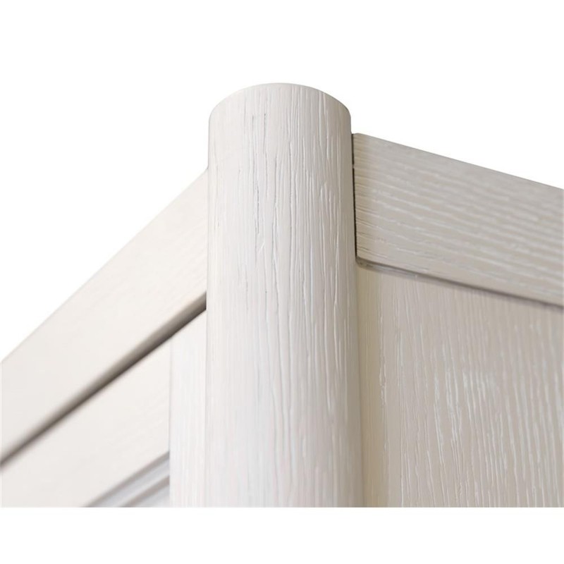 Pemberly Row Wood Credenza Desk w/ Hutch & File Drawers Fully Assembled in White