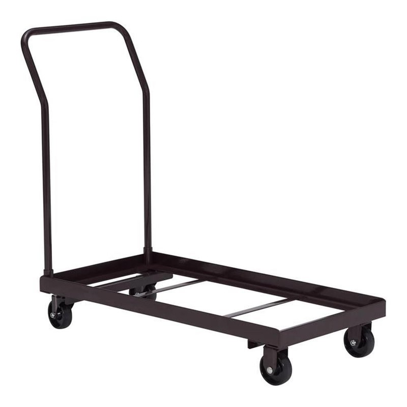NPS Modern 4-caster Metal Steel Dolly for Series 800 Chairs in Brown
