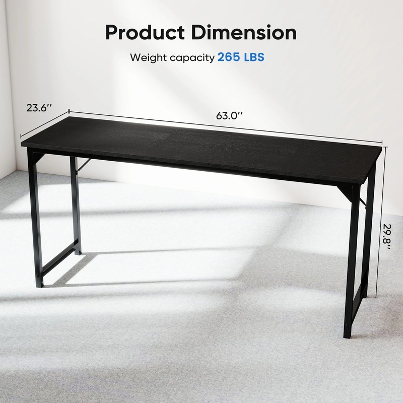 Edx 63 inch Computer Desk Modern Writing Desk, Industrial Office Desk, Sturdy La gallery