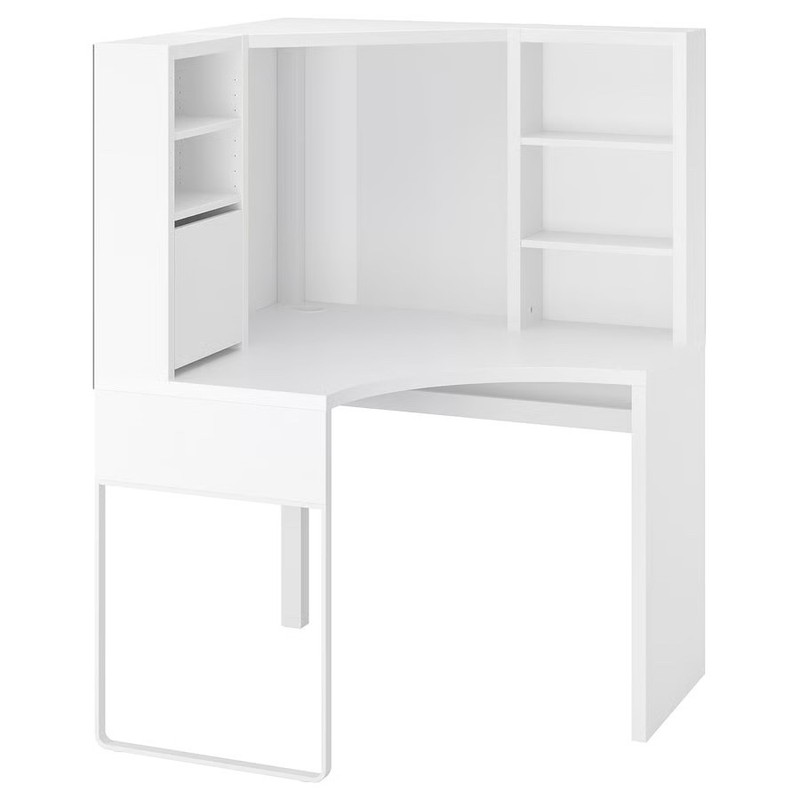 IKEA-MICKE-Corner workstation, white, 39 3/8x55 7/8 —White-Used
