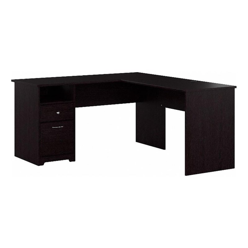 Cabot 60W L Shaped Desk with Drawers in Espresso Oak – Engineered Wood