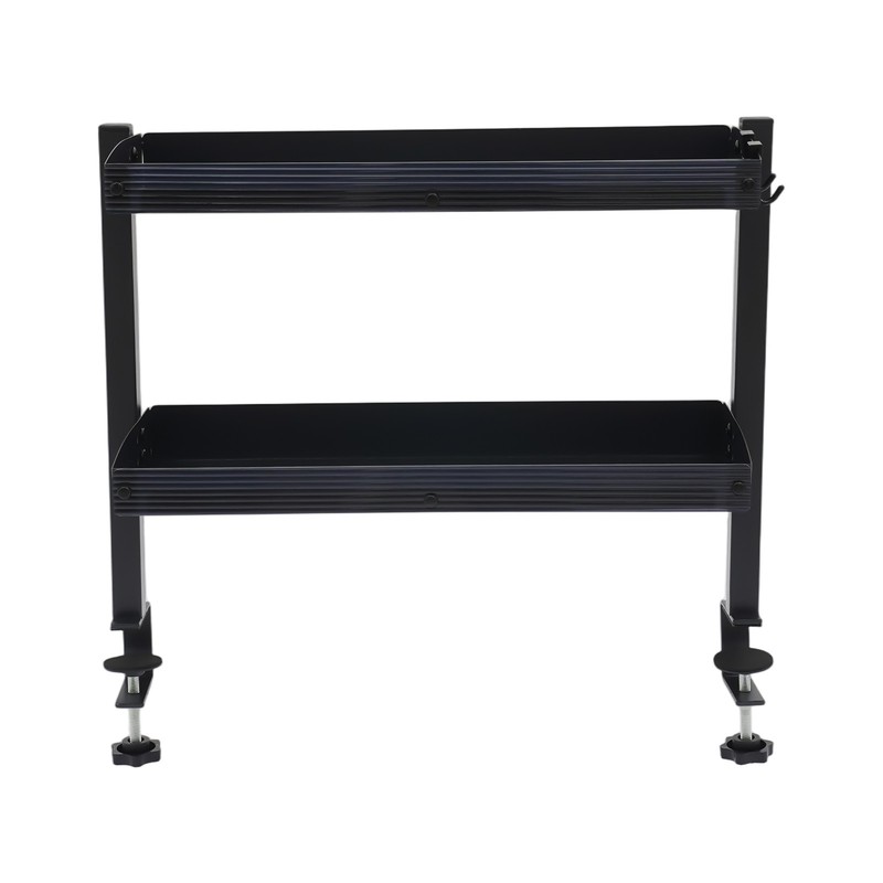 2-Tier Clamp-on Desk Shelving W/ Adjustable Tray Countertop Desk Shelf Modern gallery