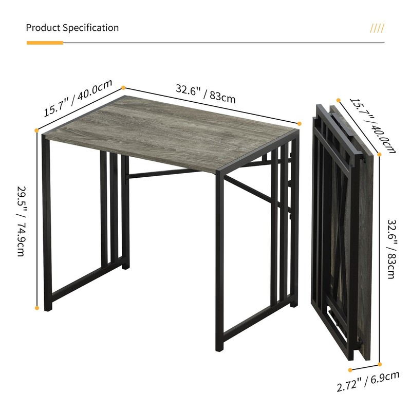 83cm Folding Desk, Writing Gaming Computer Camping Desk, No... gallery