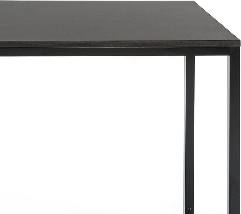 Jennifer 55" Desk - Black Frame, Espresso Top, Office Computer Workstation gallery