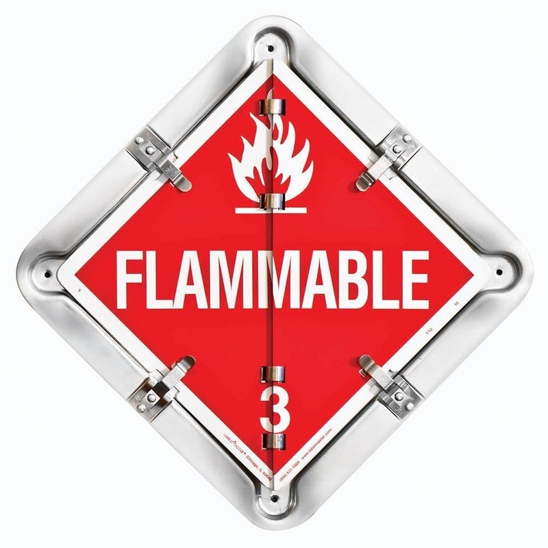 Labelmaster 81-8Fo 8 Legend Hazmat Flip Placard System For Trailers Full Frame