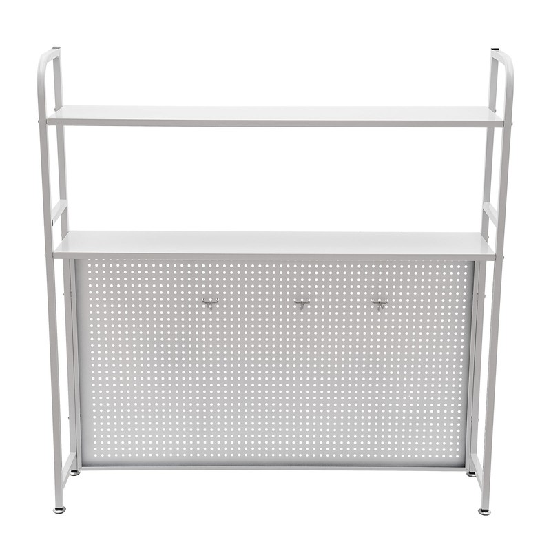 Bookshelf Storage Shelves Desktop Multilayer Iron Shelves Desk Table Hole Board~ gallery