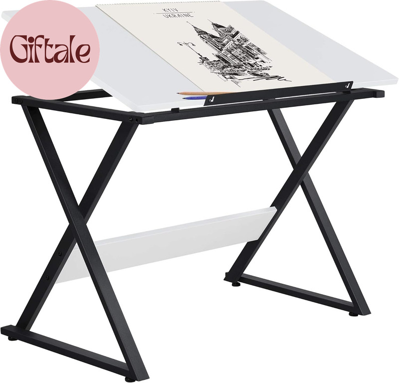 Drafting Table for Artists Art Desk Drawing Painting Studying Table W/Tilted Tab