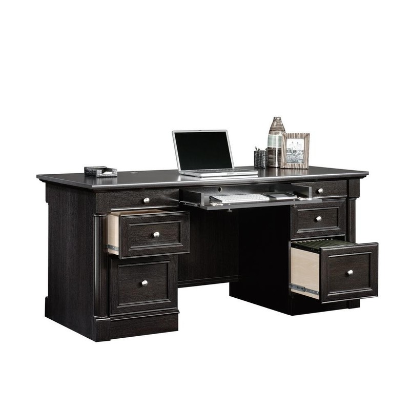 Palladia Executive Desk, Wind Oak finish gallery