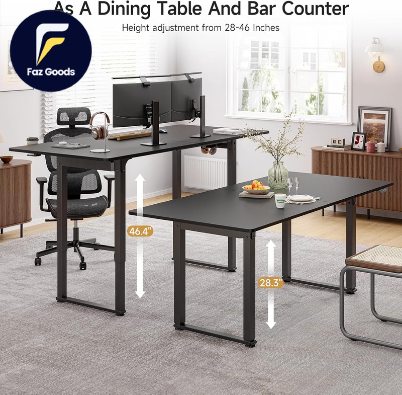 Height Adjustable Electric Standing Desk 71X32 Inches Rectangle Sit Stand up Des gallery