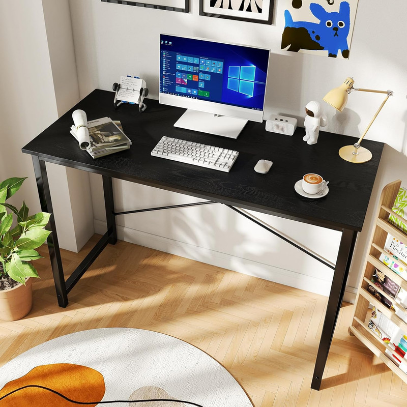 44 in Computer Desk for Home Office, Modern Study Work Table Simple Style for Be gallery