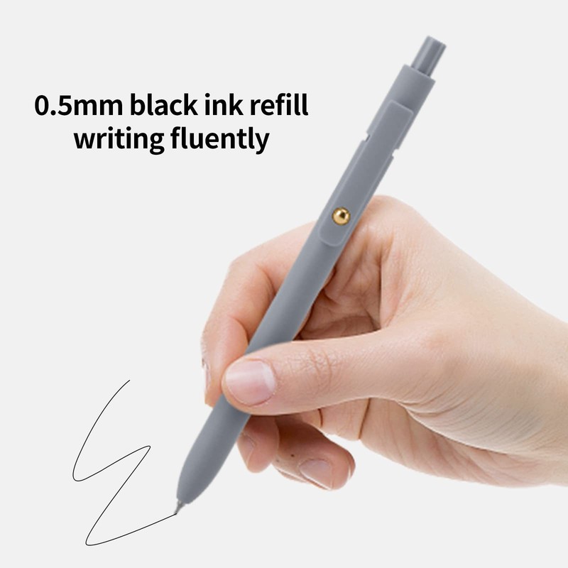 Ddaowanx Gel Pens, 6 Pcs 0.5mm Quick Dry Black Ink Pens Fine Point Smooth Writin gallery