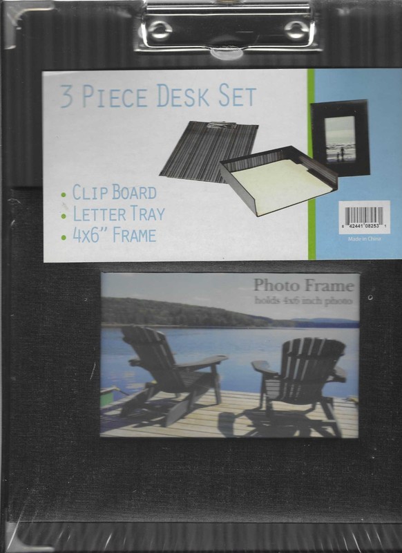 842441082531 3-Piece Desk Set, New, still shrink-wrapped, made in China