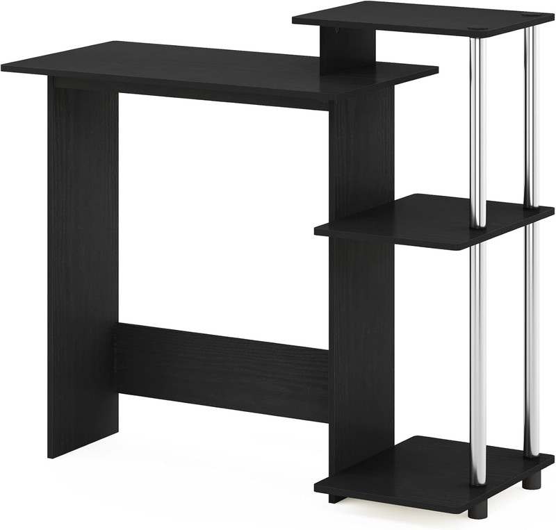EFFICIENT Desk, 28.6" Wide Gaming Desk with 3 Open Side Shelves, Laptop Notebook gallery