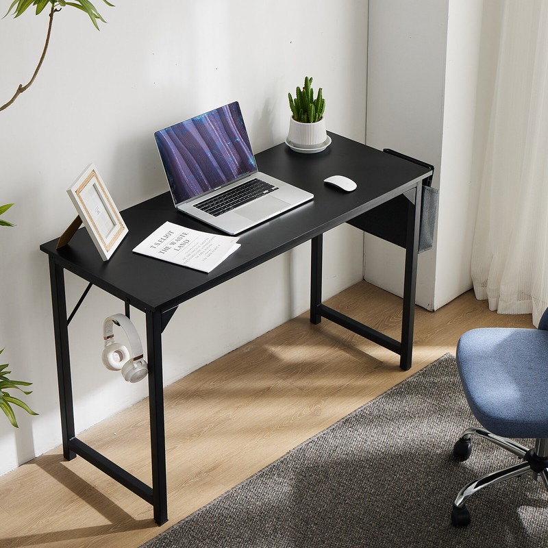 Computer Office Desk 40/47/55/63IN Writing Table Storage Bag & Headphone Hook