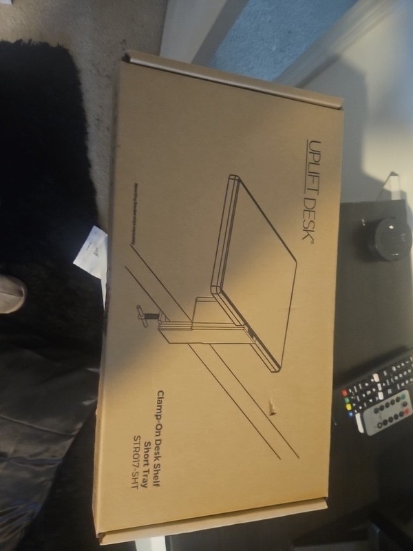 UPLIFT DESK Clamp-On Desk Shelf Short Tray STR017-SHT 15″ Gray