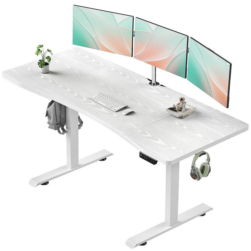 63 x 28 Inch Standing Desk, Sit to Stand Up, Work Home Office Computer Table ...