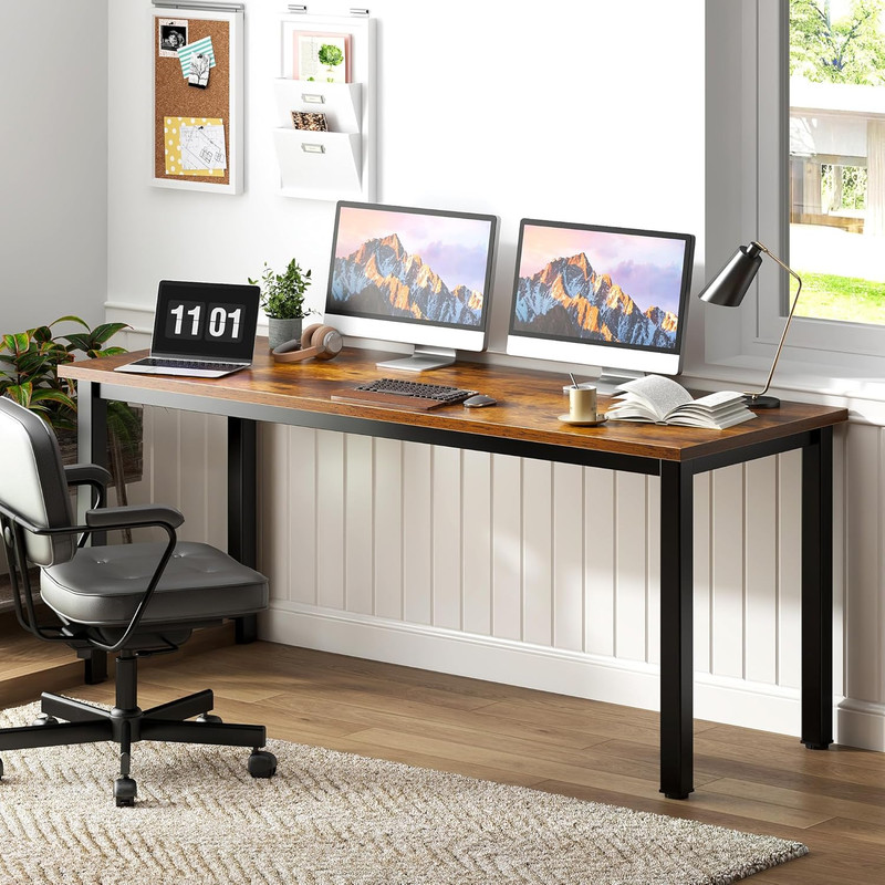 63 Inch Large Computer Desk - Modern Simple Style Home Office Gaming Desk, Basic gallery