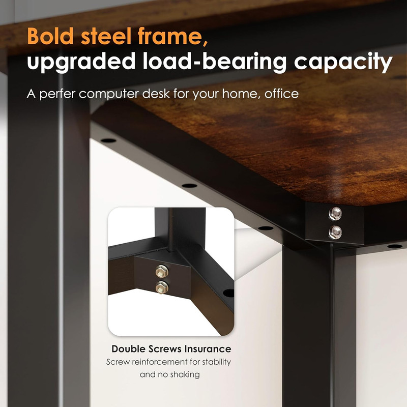 63 Inch Large Computer Desk - Modern Simple Style Home Office Gaming Desk, Basic gallery