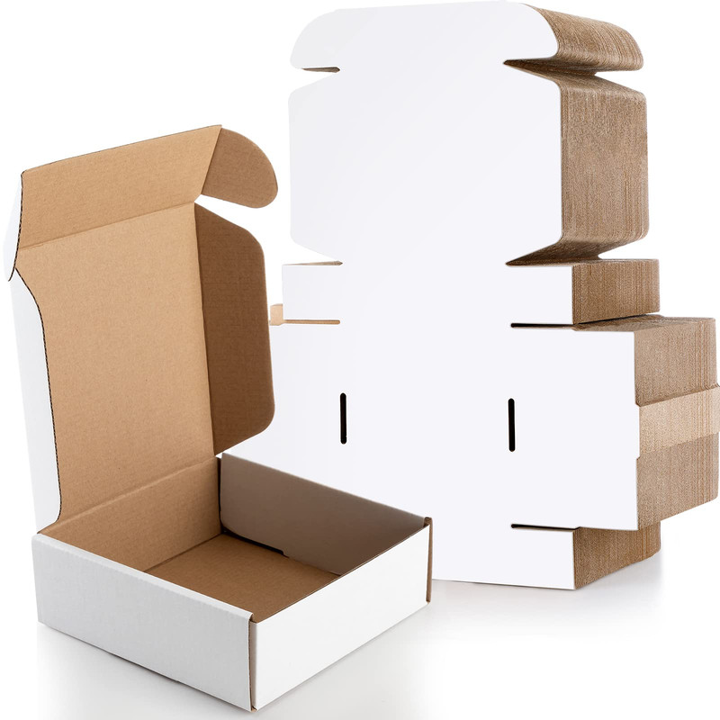 Gersoniel 100 Pcs Small Boxes 6 X 6 X 2 Inches Christmas Gift Corrugated