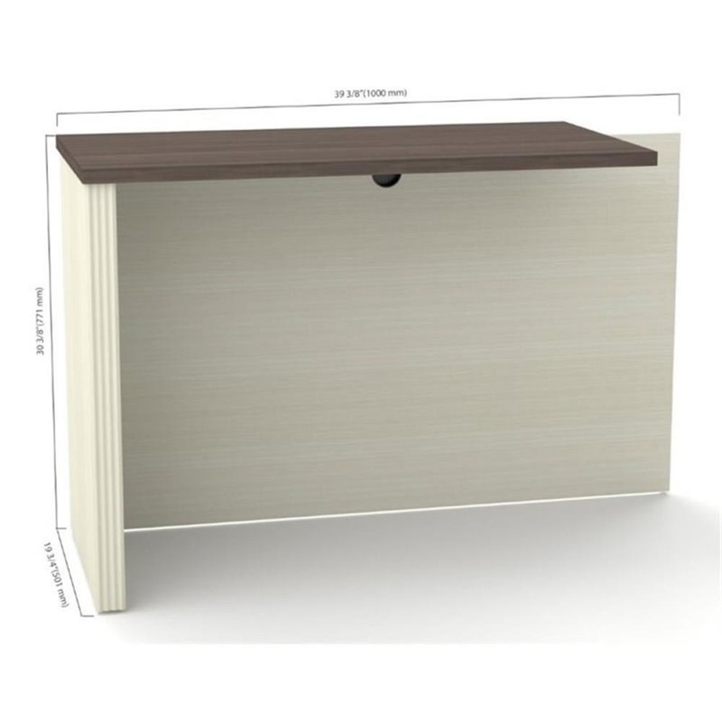 Bestar Prestige Plus Return Table in White Chocolate and Antigua gallery