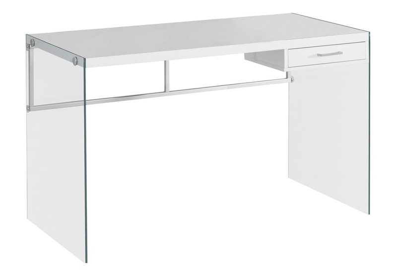 Atlin Designs 48″ Writing Desk in Glossy White
