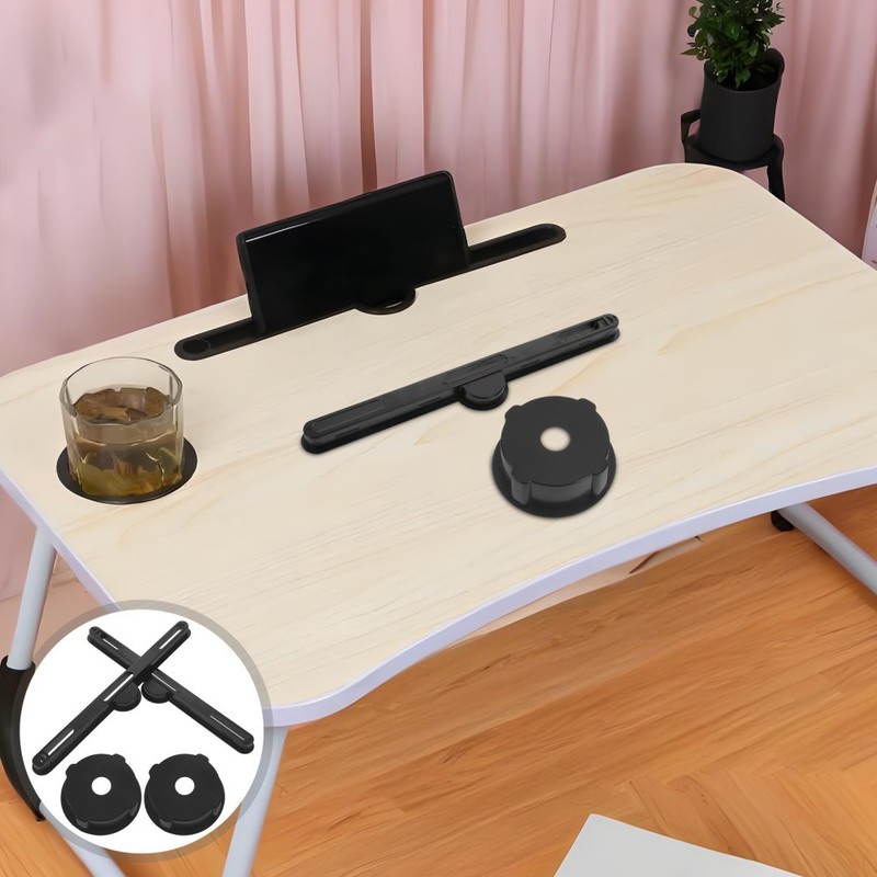 2 Sets Folding Table Cup Holder Slot Anti-spill Desk Accessories