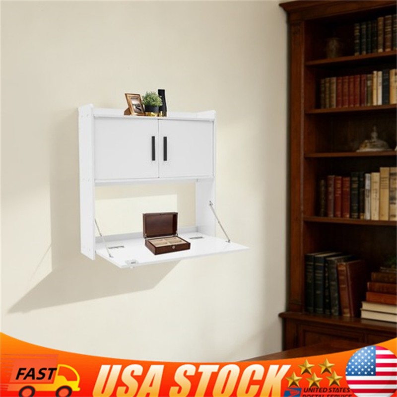 Wall Mounted Desk Cabinet Multifunctional Fold Down Laptop Table Folding Table