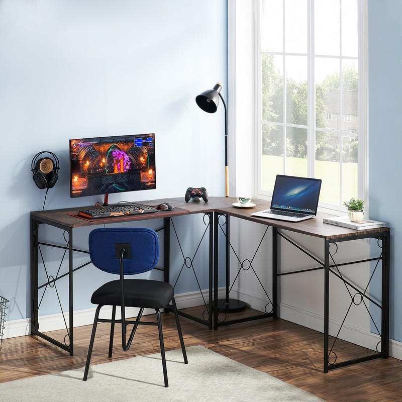 Folding Computer Desk Simple Laptop Table Home Office Workstation for Writing gallery