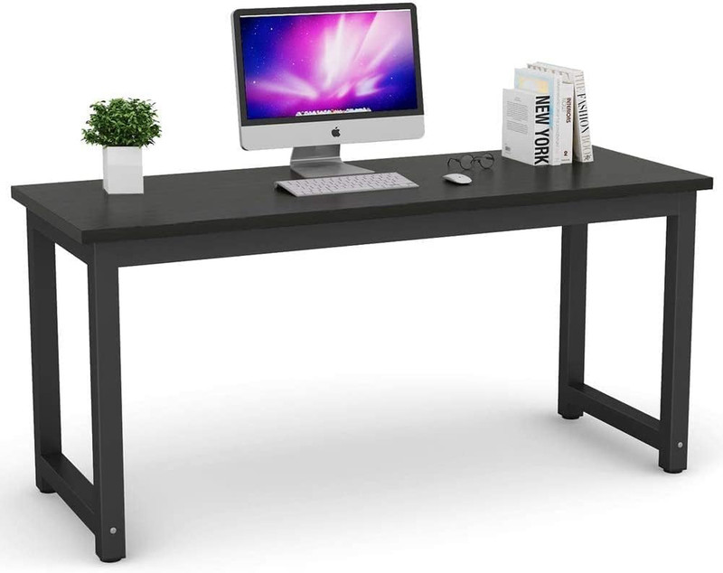 Modern Computer Desk, 63 Inch Large Office Desk Computer Table Study Writing Des