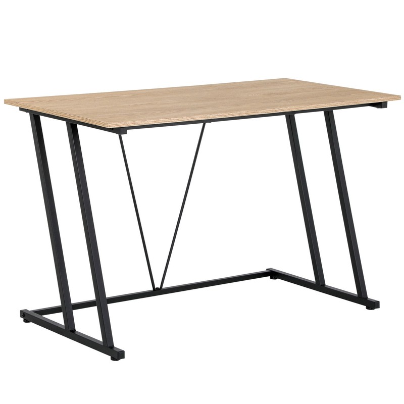 Modern Task Workstation Table Wood-Like Wide Tabletop and Adjustable Foot Pads gallery