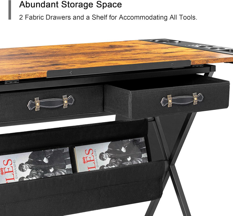 Drafting Table Art Desk Art Table Adjustable Drawing Table Tilted Tabletop with gallery