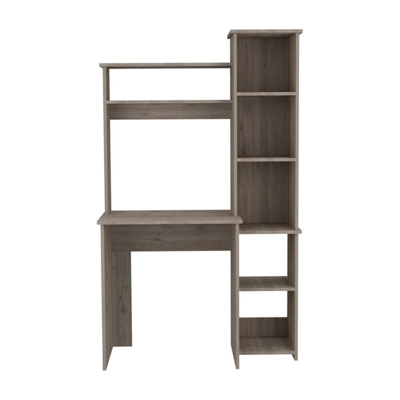 TUHOME Versalles Desk Engineered Wood Desks in Gray gallery