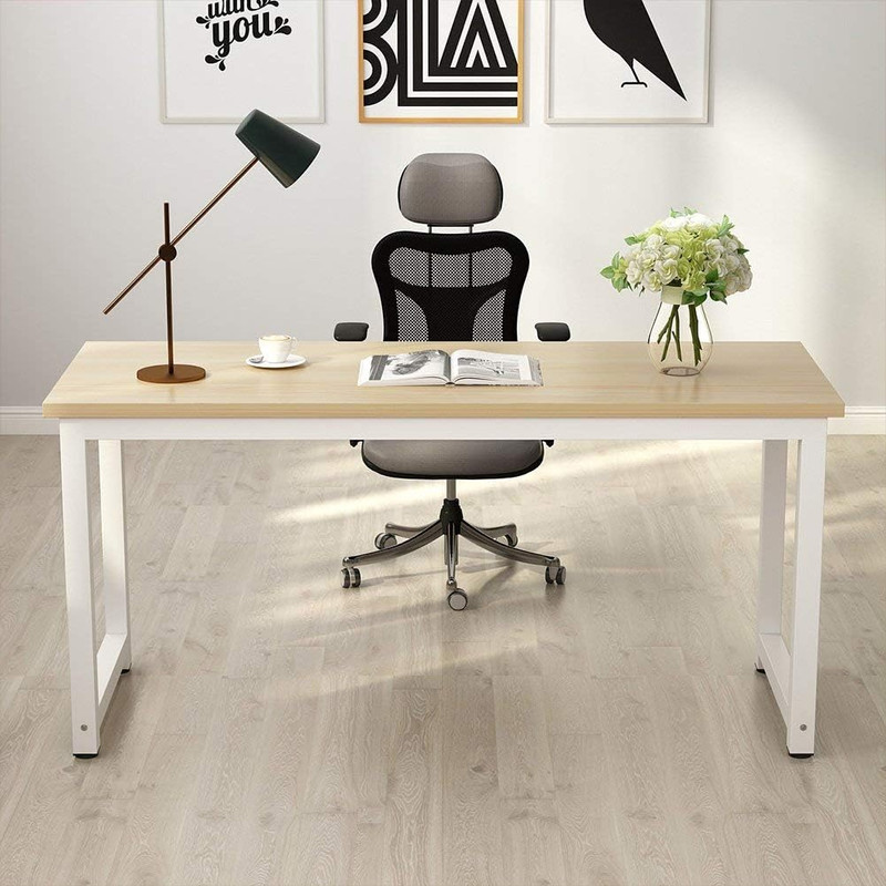 Spacious 63" Walnut Computer Desk for Home Office & Study Workstation gallery