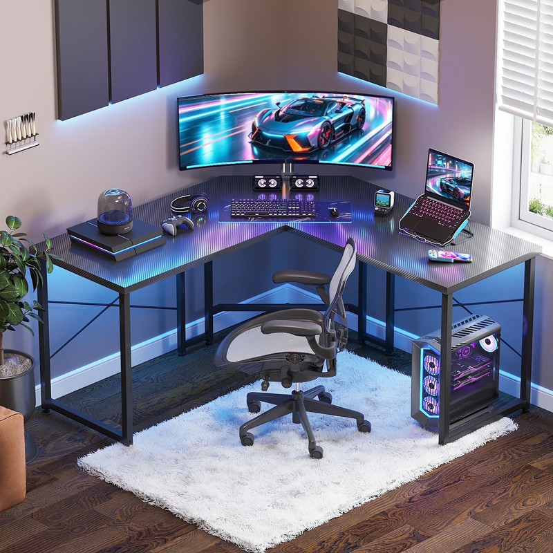 CORNER COMPUTER DESKS with Monitor Stand